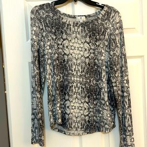 Cotton snakeskin sweater